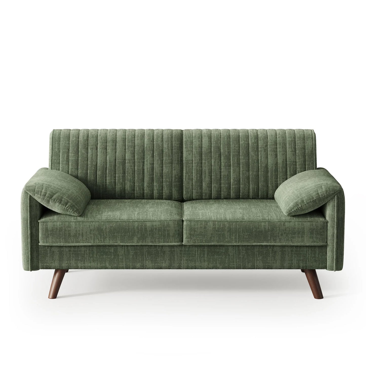 Chenille Loveseat Sofa with Compact Design and Deep Seating