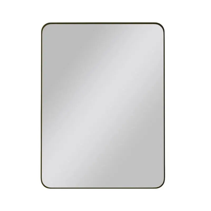 Black Metal Rectangular Wall Mirror, 30" × 40"
