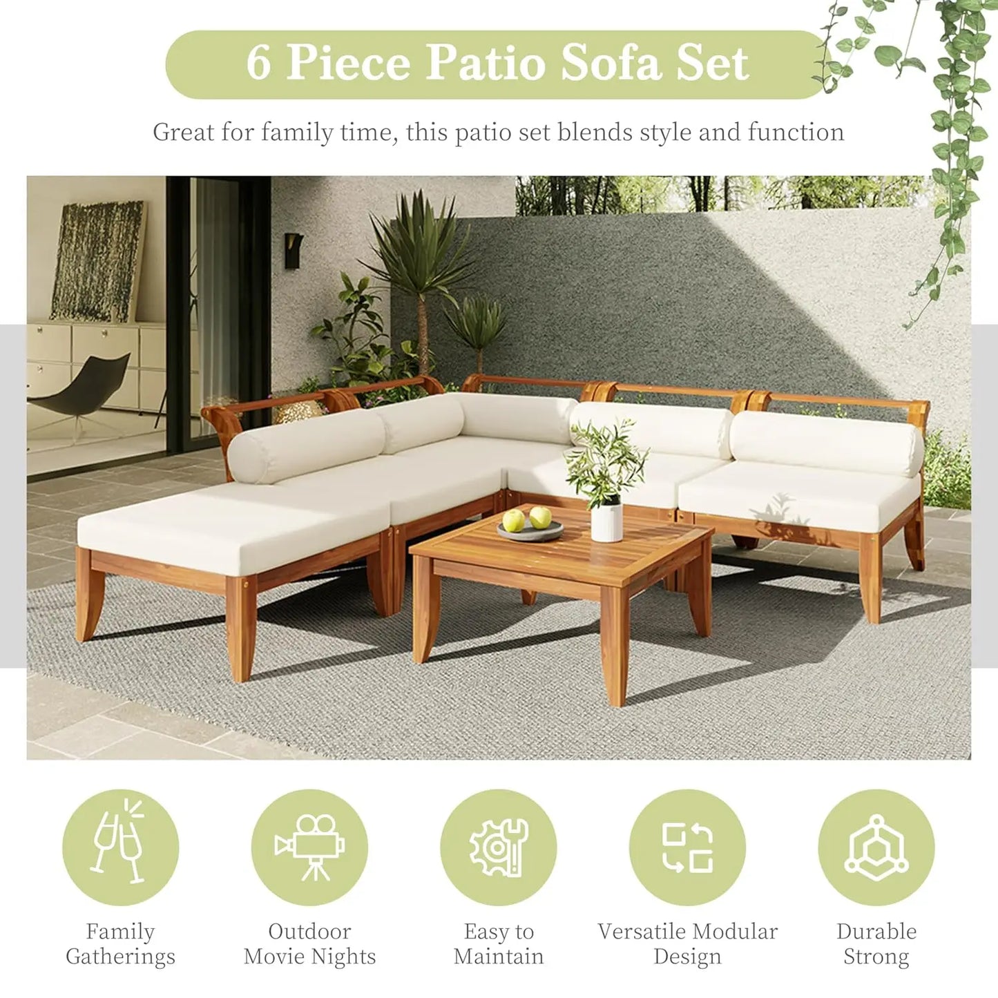 Modular Acacia Outdoor Lounge Collection