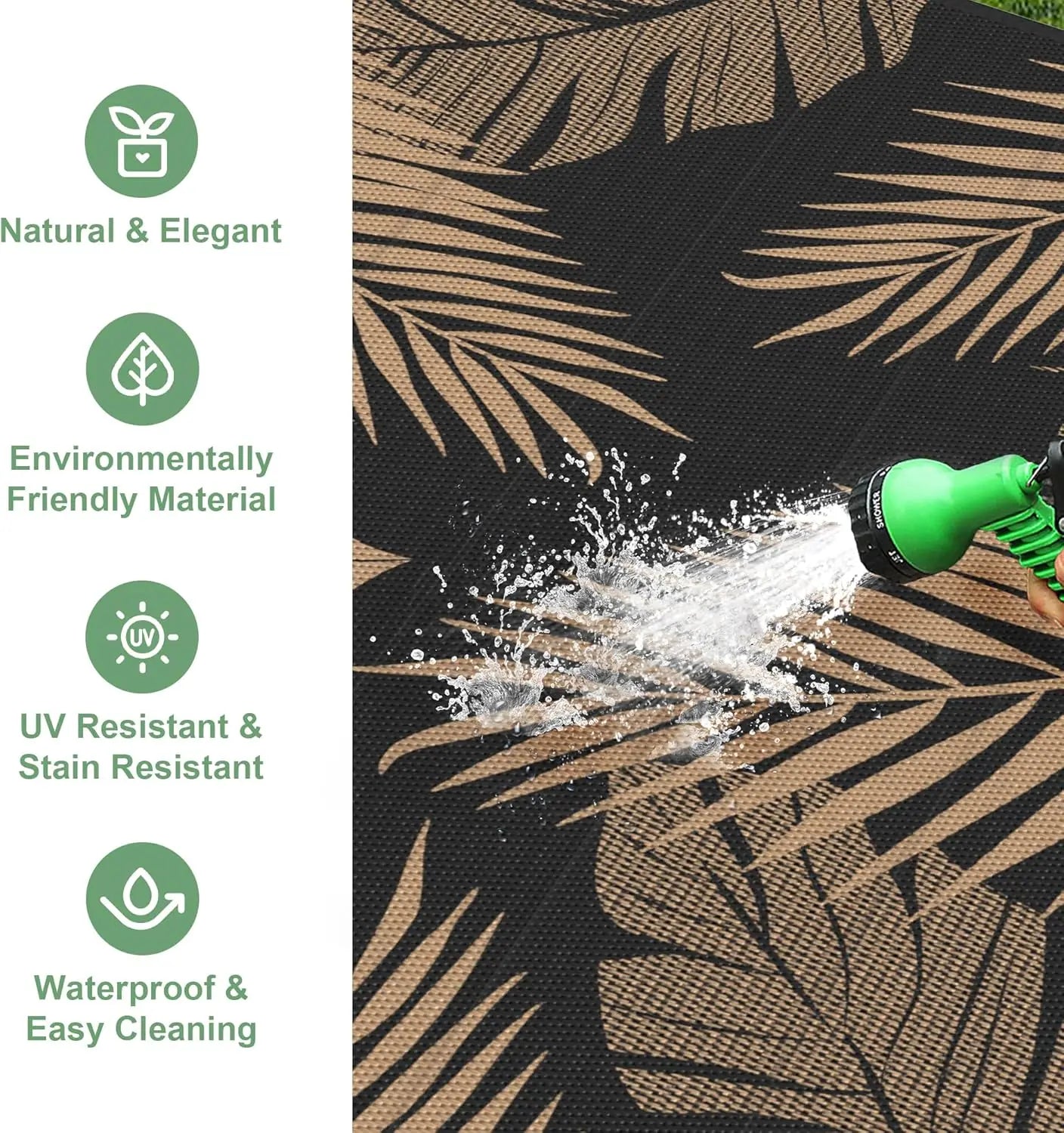 Reversible Palm Leaf Outdoor Rug