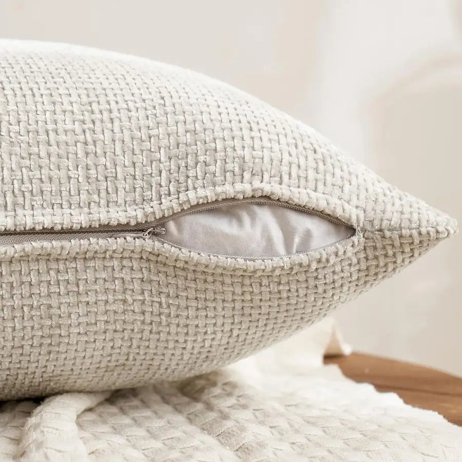 4-Pack Chenille Throw Pillow Covers 20x20