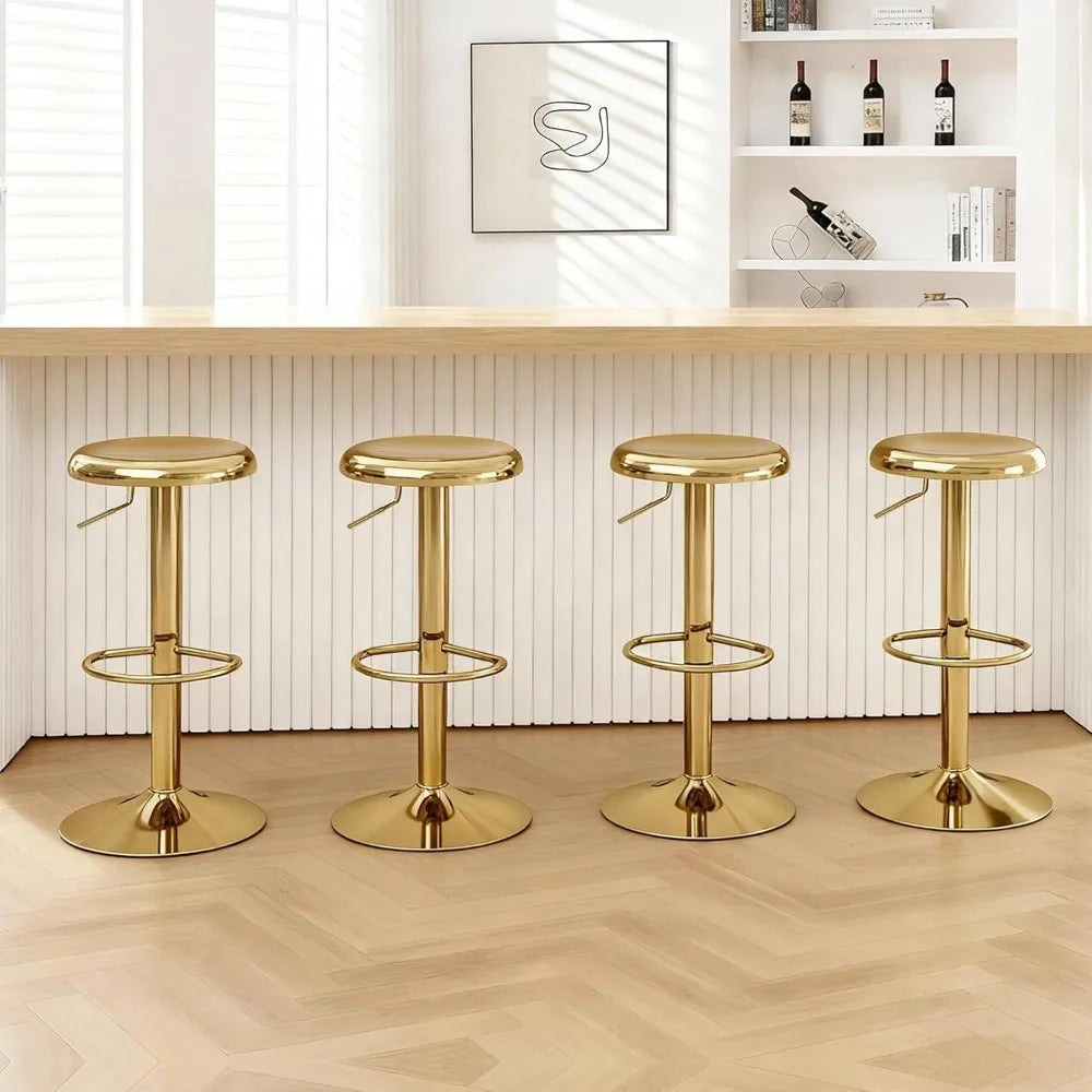 Adjustable Swivel Metal Bar Stools (Set of 2)