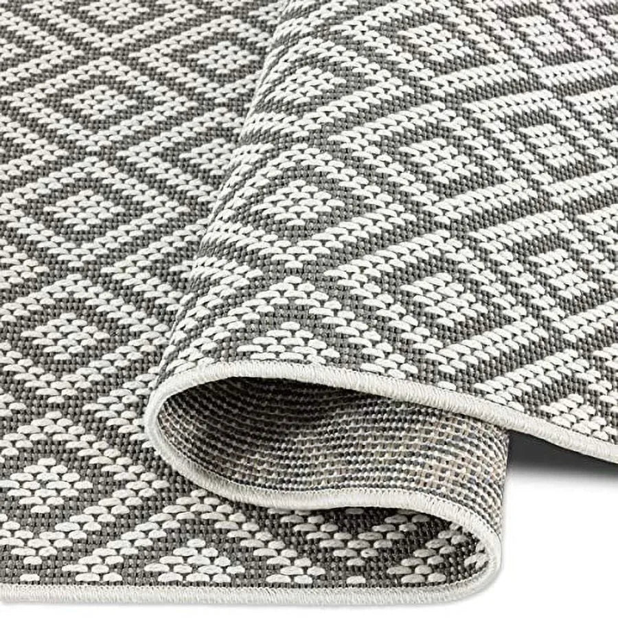 Modern Diamond Indoor Outdoor Area Rug
