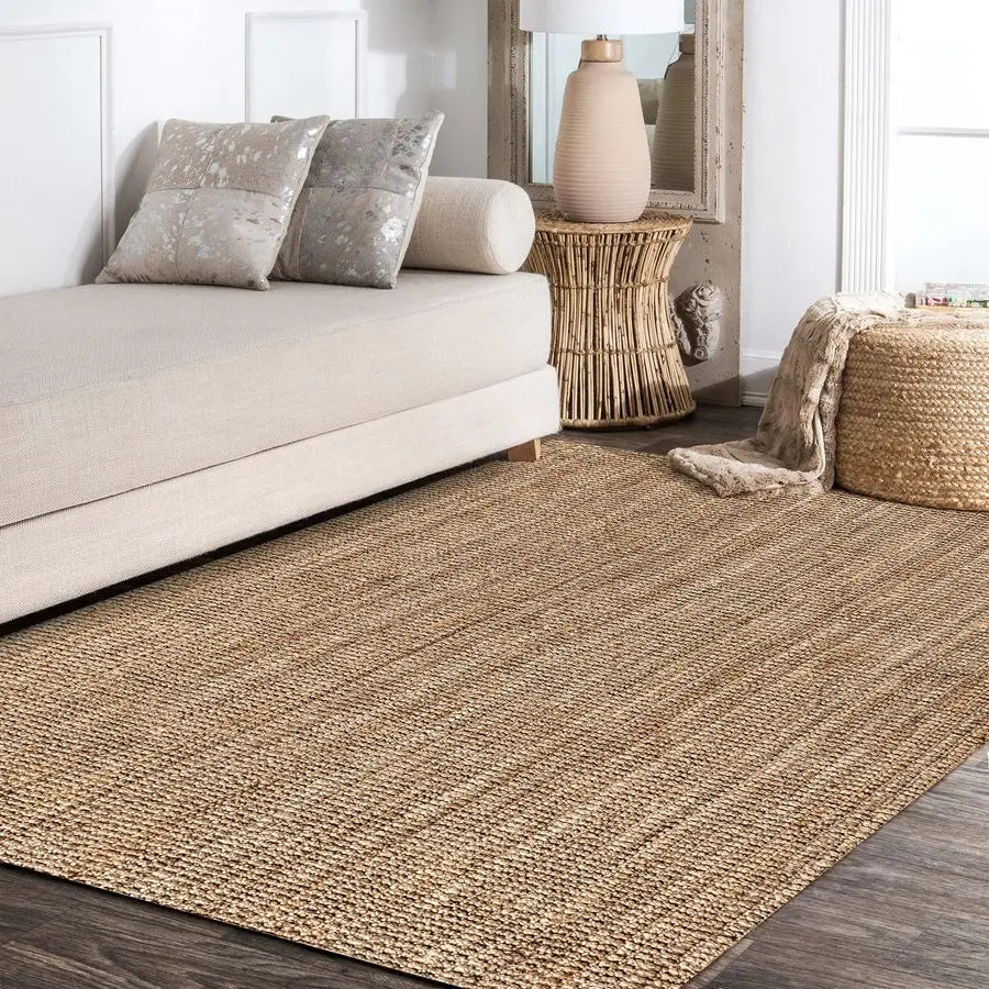 Handwoven Natural Jute Braided Area Rug