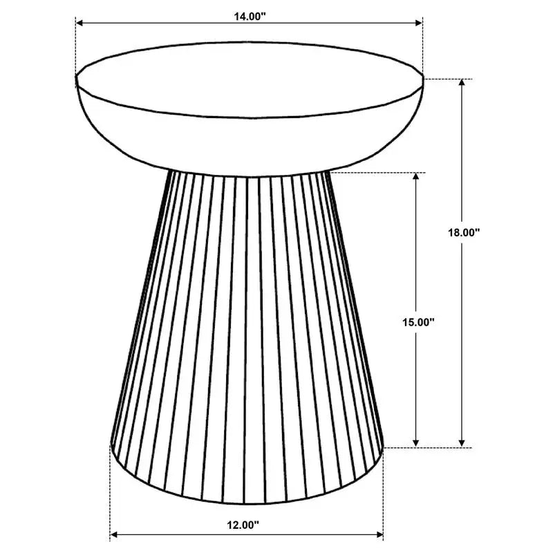 Mango Wood Side Table with Sculptural Pedestal Base