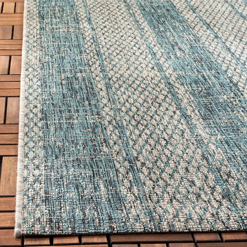 Indoor Outdoor Geometric Area Rug, 9' x 12'