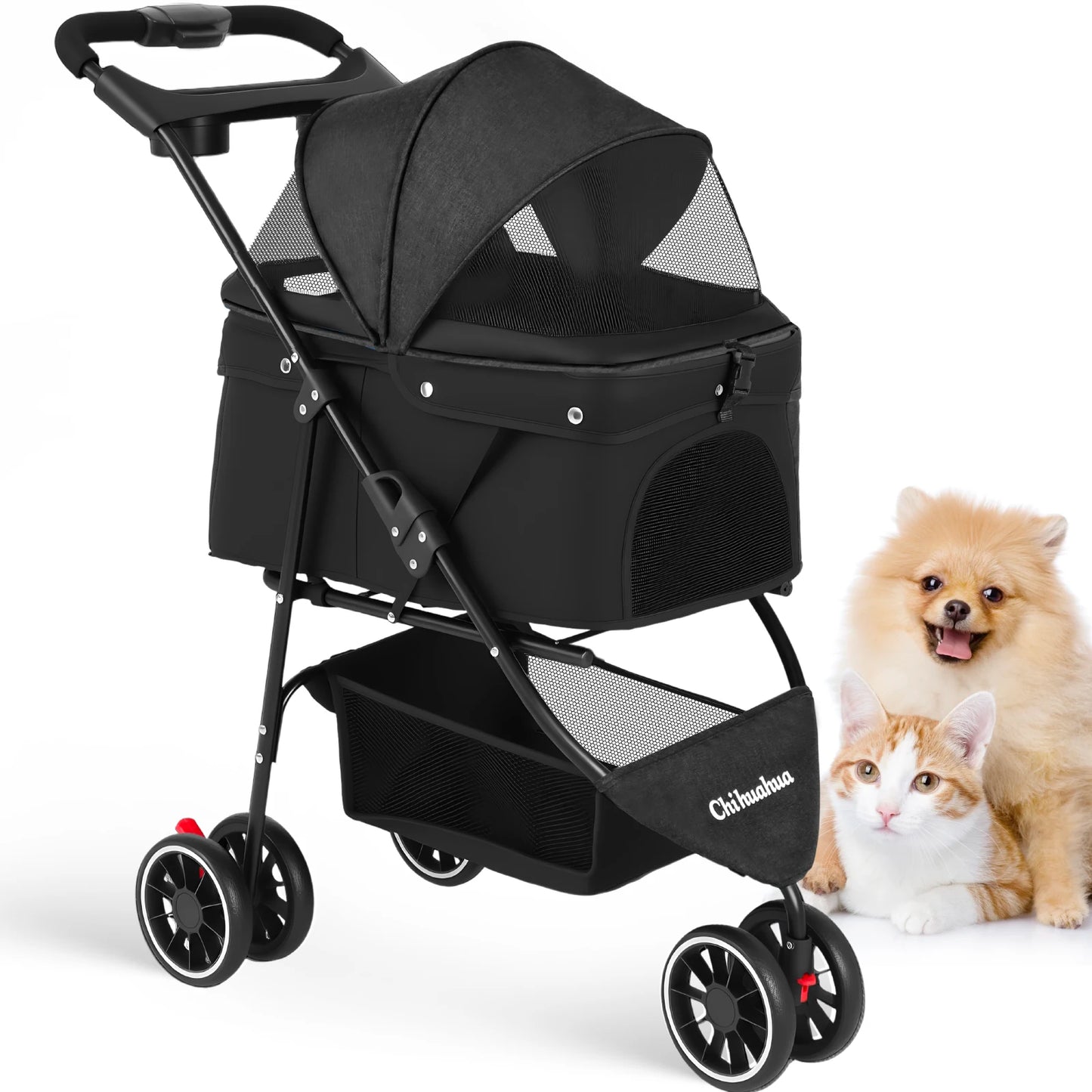 3 in 1 Pet Stroller with Foldable Travel Design