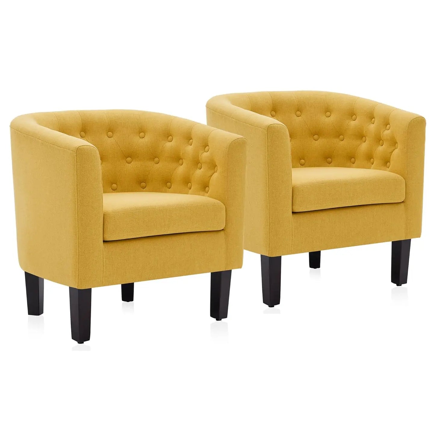 Tufted Barrel Accent Chair - Set of 2