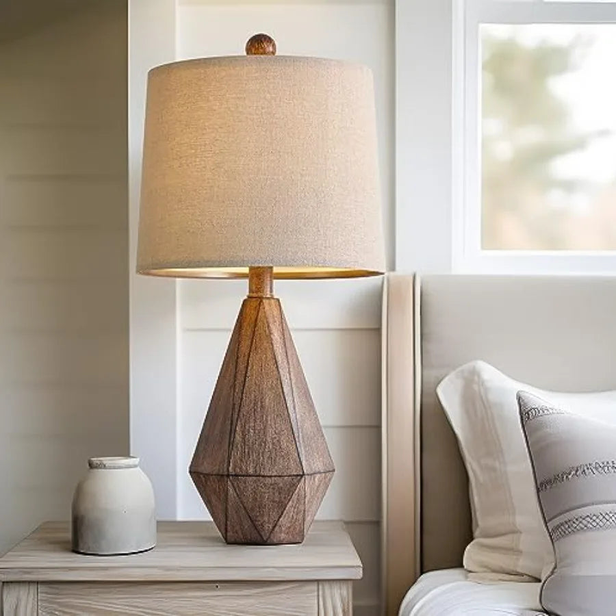 Retro Farmhouse Table Lamps, Set of Two