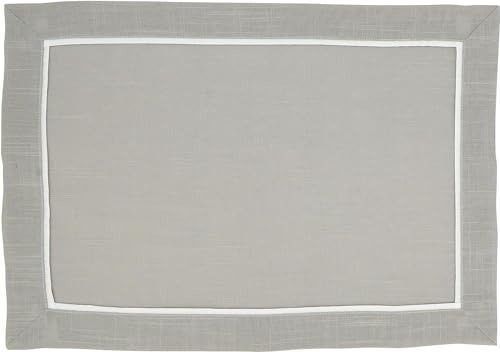 Fennco Styles Pleated Design Placemats 13" W X 19" L, Set of 4