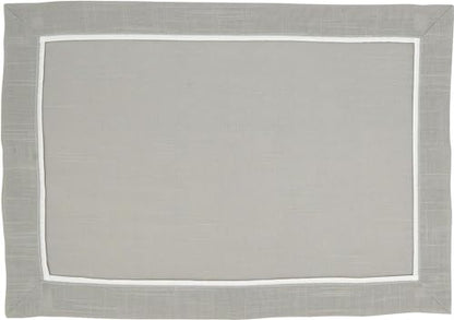 Fennco Styles Pleated Design Placemats 13" W X 19" L, Set of 4