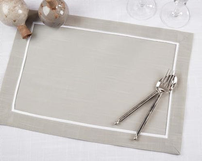 Fennco Styles Pleated Design Placemats 13" W X 19" L, Set of 4