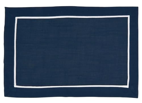 Fennco Styles Pleated Design Placemats 13" W X 19" L, Set of 4