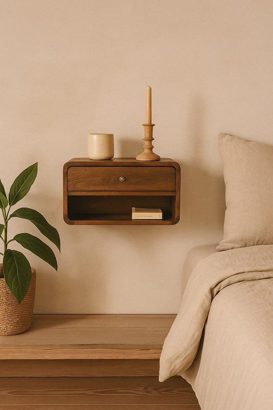Curve Upper Slot Floating Nightstand