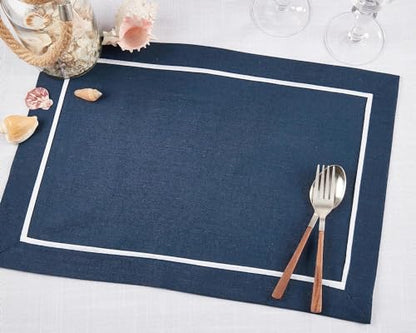 Fennco Styles Pleated Design Placemats 13" W X 19" L, Set of 4
