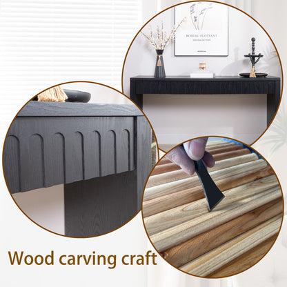 Modern Console Table With 4 Drawers, Entryway Table