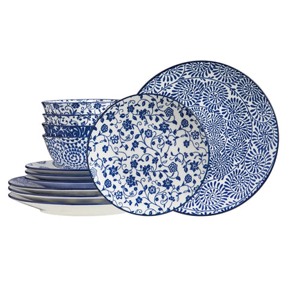 12-Piece Porcelain Dinnerware Set for 4