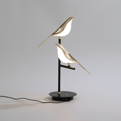 Gold Bird Table Lamp Modern LED Decorative Desk Lamp