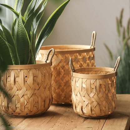 Bamboo Woven Storage Basket