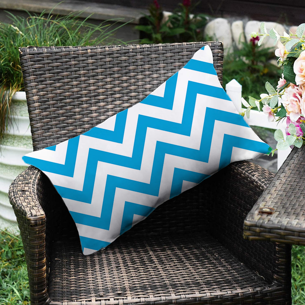 2 size options Stripes/Waving Outdoor Waterproof Pillow (With Insert) waterproof outdoor throw pillow, great for your outdoor furniture