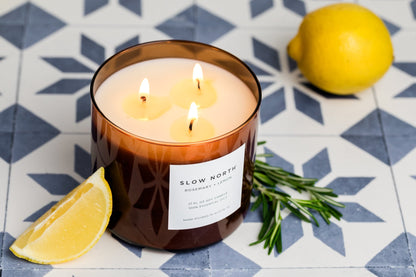 Rosemary + Lemon - Signature 3-Wick Candle