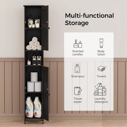 67" Slim Tall Storage Cabinet for Small Spaces