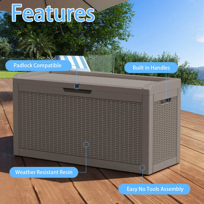 Spacious Weather-Resistant Outdoor Storage Deck Box