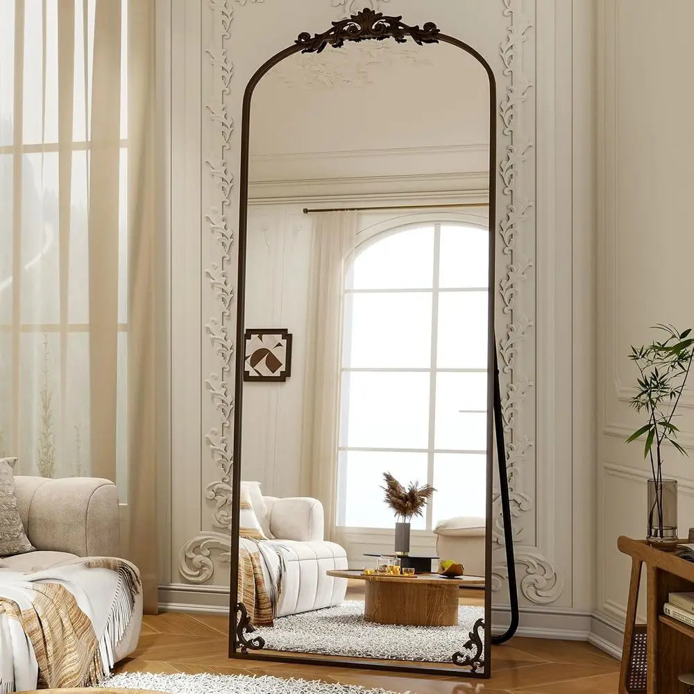 Vintage Arched Full-Length Floor Mirror