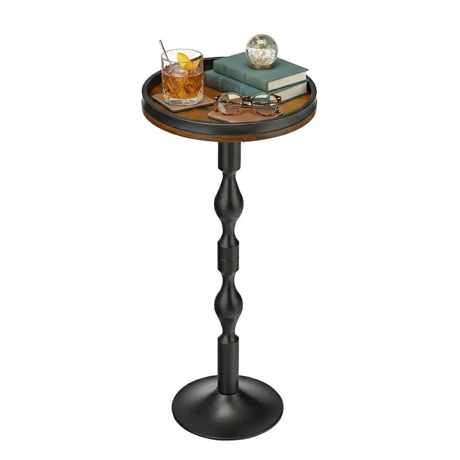 Sculptural Martini Table With Slim Pedestal Design