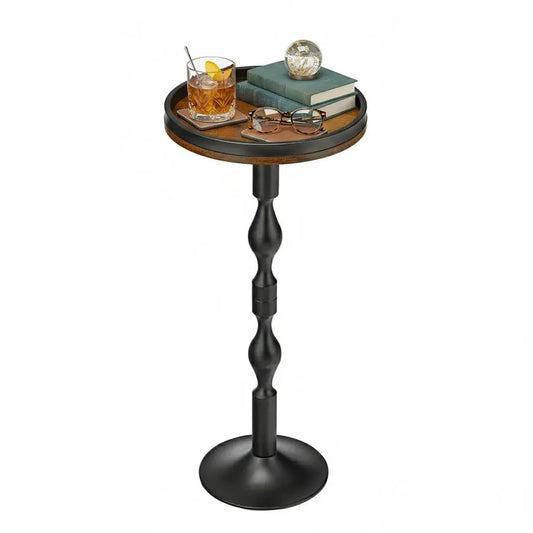 Sculptural Martini Table With Slim Pedestal Design