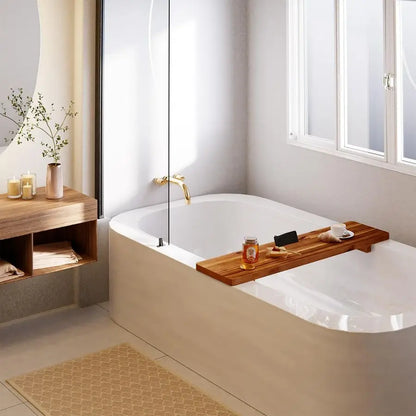 Acacia Wood Bathtub Tray for Spa-Like Relaxation