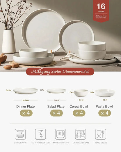 Handcrafted Reactive Glaze Stoneware Dinnerware Set