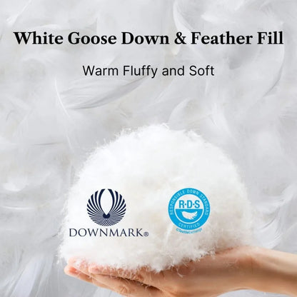 Luxury Canadian Goose Down Cotton Queen Duvet Insert