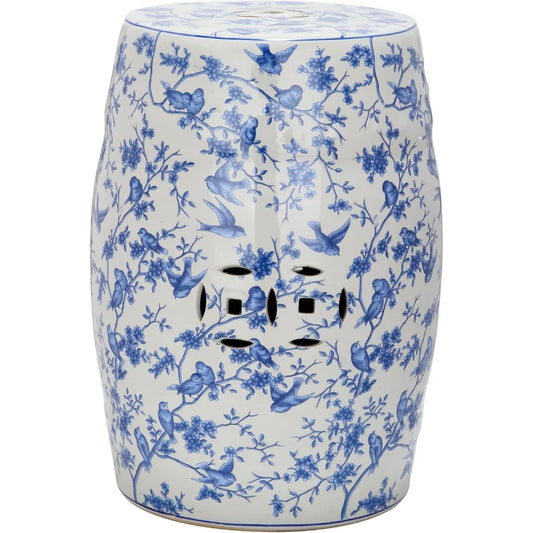 Blue Bird Ceramic Decorative Garden Stool