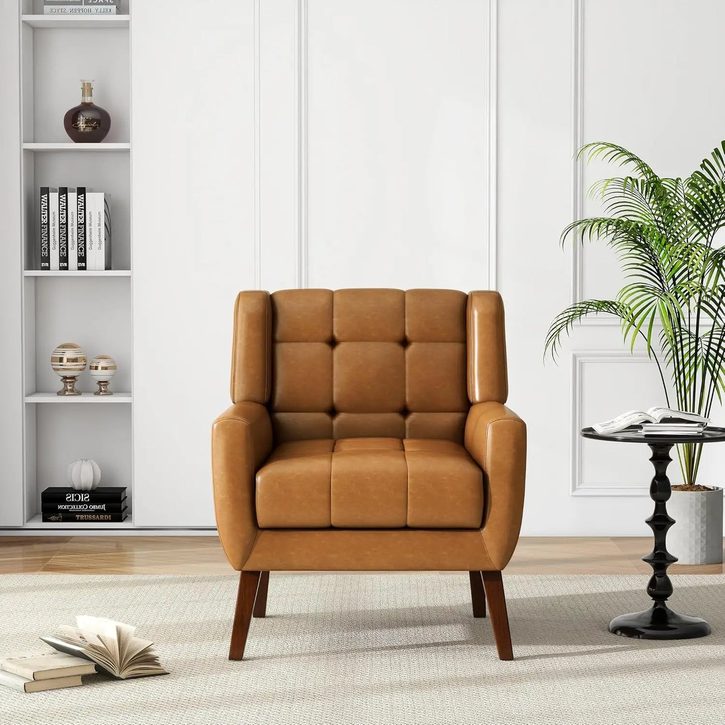Modern PU Leather Accent Chair