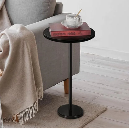 Modern Black Pedestal Drink Side Table