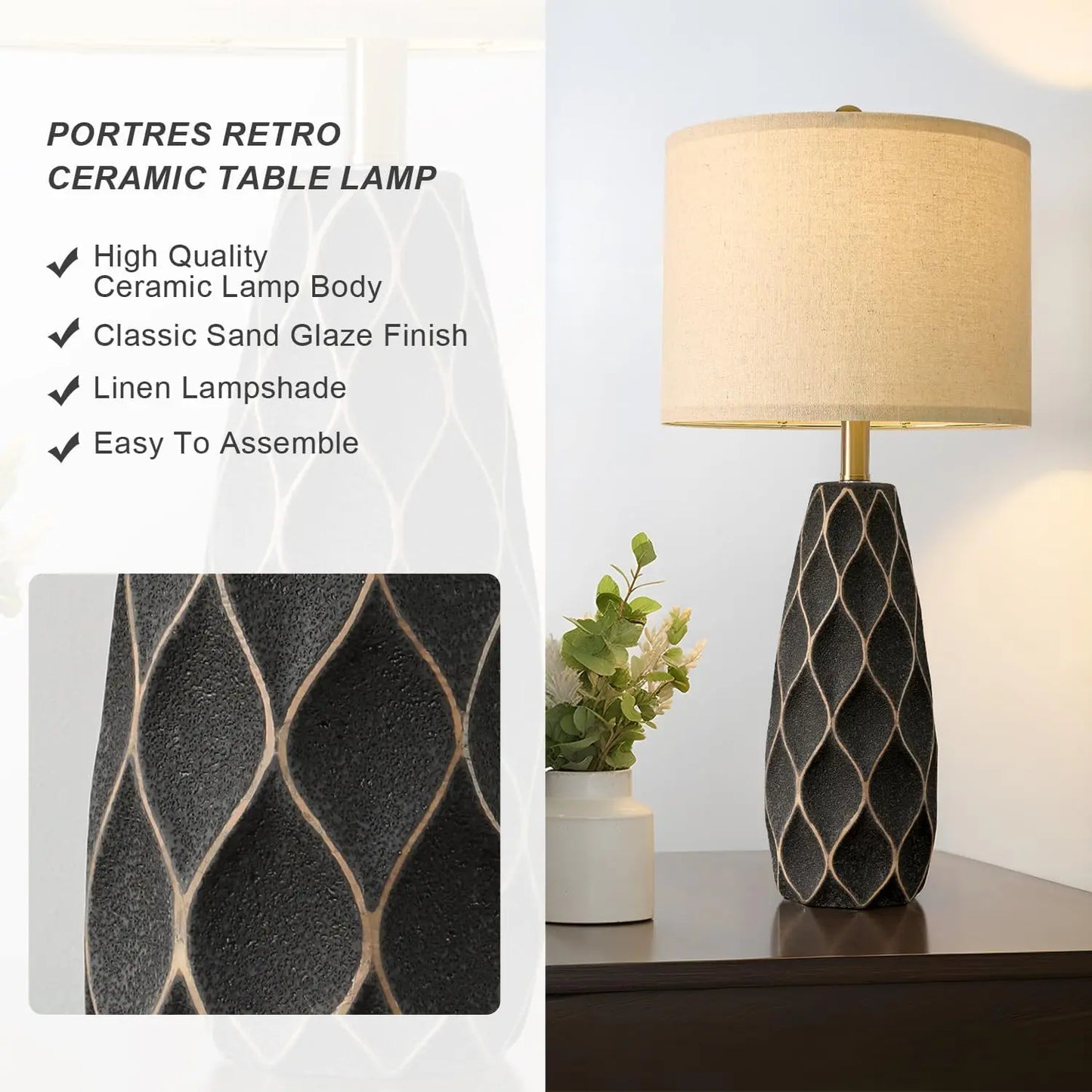 Elegant Ceramic Table Lamps – Set of 2