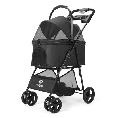 3-in- 1 Waterproof Pet Stroller with Removable Carrier