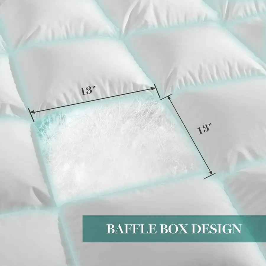 Luxury Cotton Goose Feather Down Queen Duvet Insert
