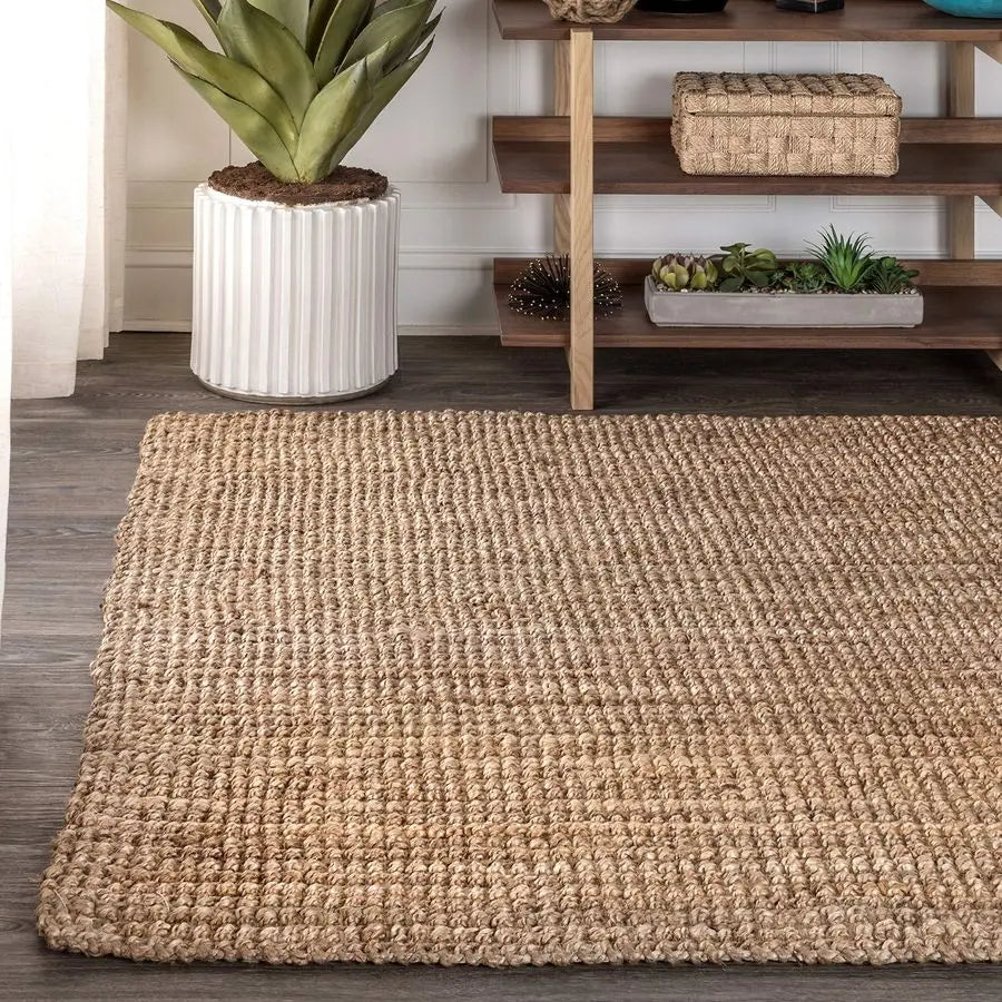 Handwoven Natural Jute Area Rug