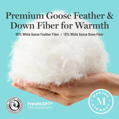 Luxury Cotton Goose Feather Down Queen Duvet Insert