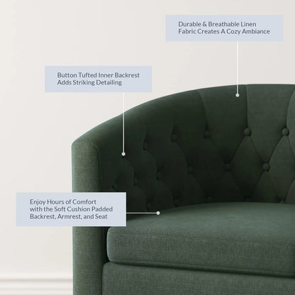 Tufted Barrel Accent Chair - Set of 2