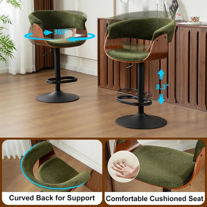 Adjustable Swivel Bar Stools (Set of 2)