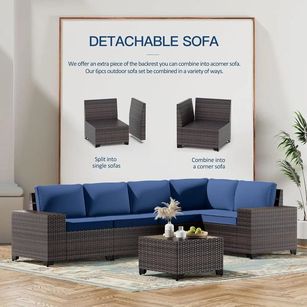 Luxury Modular Patio Set With Swivel Chairs And Fire Pit