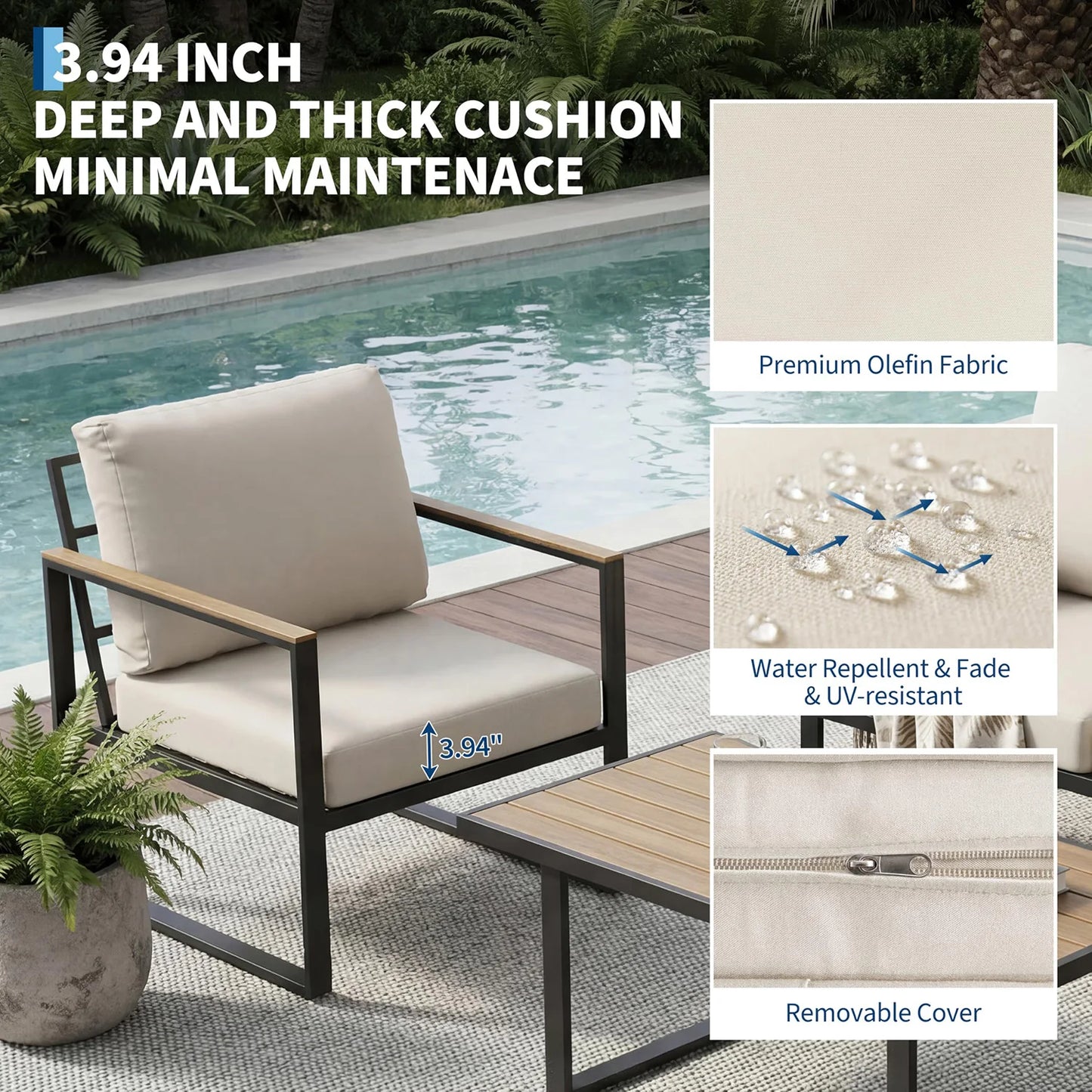 4-Piece Outdoor Lounge Set