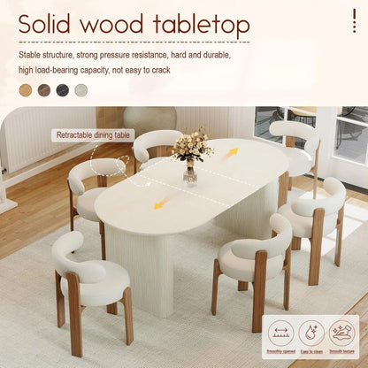 Expandable Dining Table with Flexible Seating Design