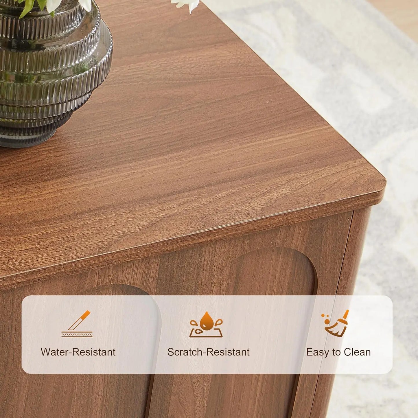 Arched Lift-Top Coffee Table with Hidden Storage