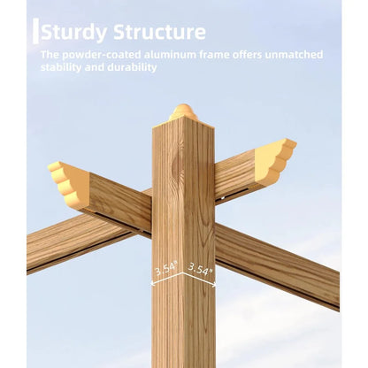 10x10 Aluminum Pergola with Retractable Canopy