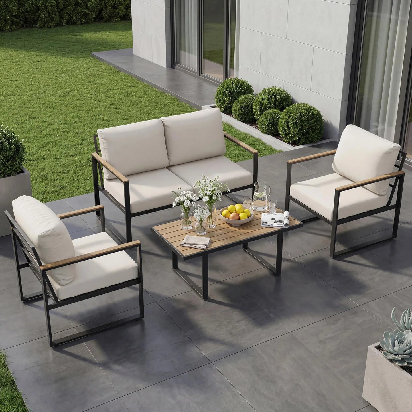 4-Piece Outdoor Lounge Set