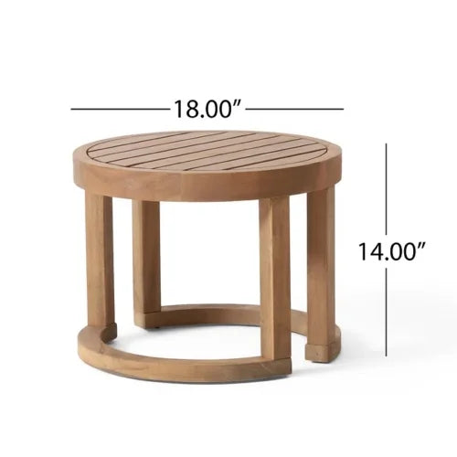 3-Piece Acacia Wood Patio Conversation Set